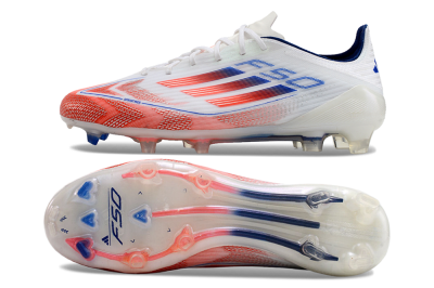 Men's Adidas F50 Elite FG Football Boots - White/Red/Blue