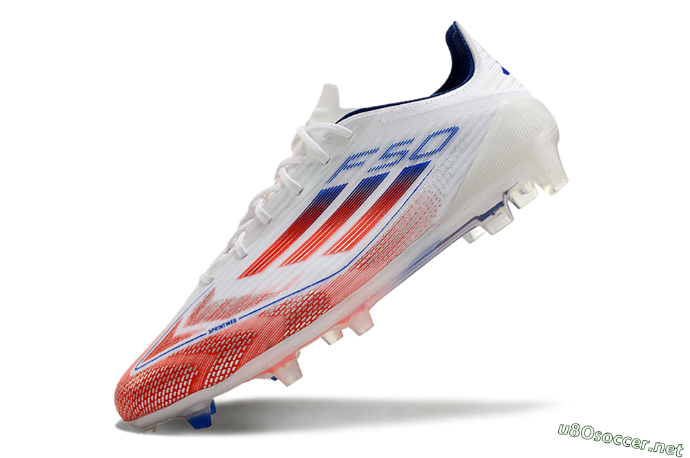 Men's Adidas F50 Elite FG Football Boots - White/Red/Blue 5