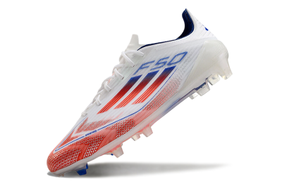 Men's Adidas F50 Elite FG Football Boots - White/Red/Blue