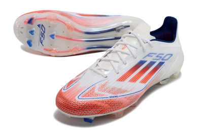 Men's Adidas F50 Elite FG Football Boots - White/Red/Blue