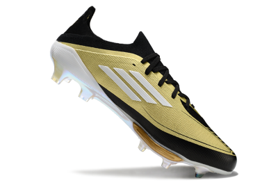 Men's Adidas F50+ Lightstrike Pro FG Football Boots - Gold/Black/White