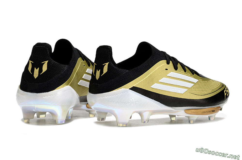 Men's Adidas F50+ Lightstrike Pro FG Football Boots - Gold/Black/White 6