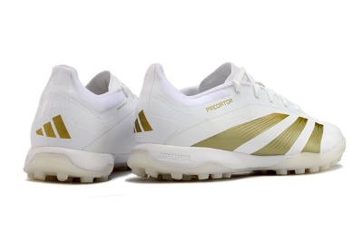 Men's Adidas Predator 24 Elite TF Football Shoes - Beige/White/Gold