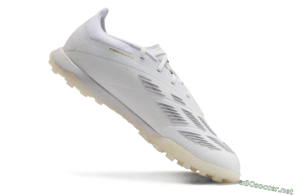 Men's Adidas Predator 24 Elite TF Football Shoes - Beige/White/Gold 4