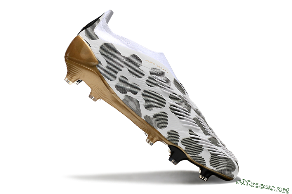 Men's Adidas Predator Elite 24 Laceless FG Football Boots - White/Black/Gold 4