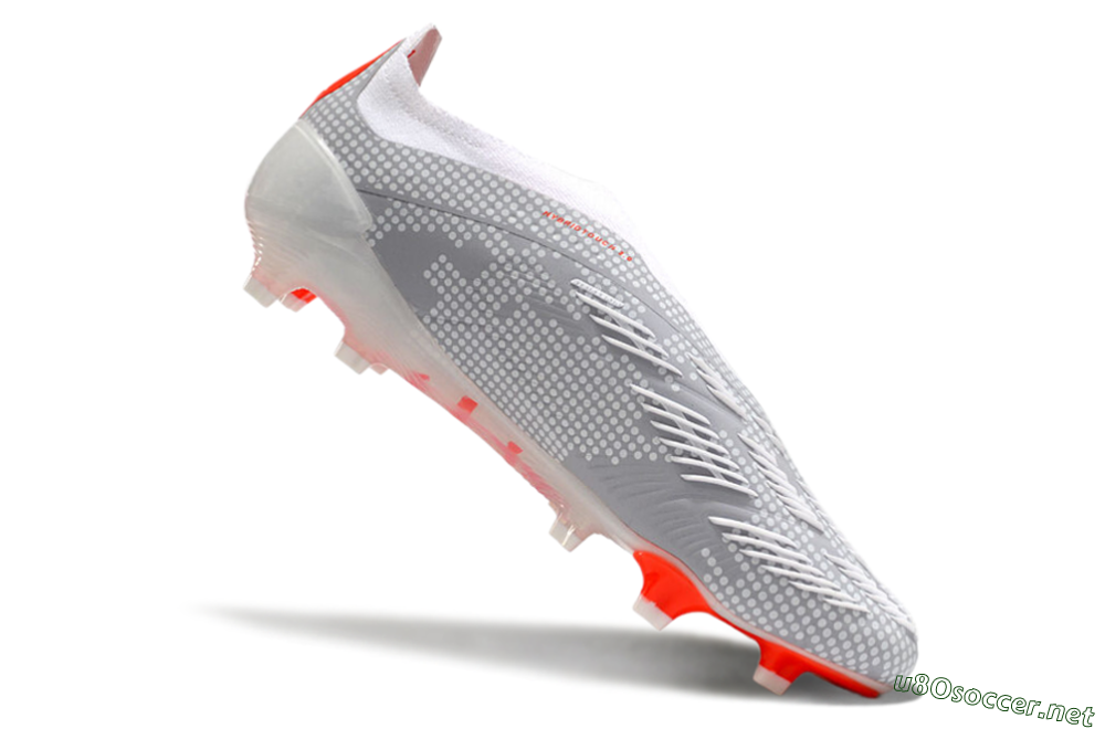 Men's Adidas Predator Elite 24 Laceless FG Football Boots - Grey/Red/White 4