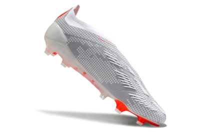 Men's Adidas Predator Elite 24 Laceless FG Football Boots - Grey/Red/White