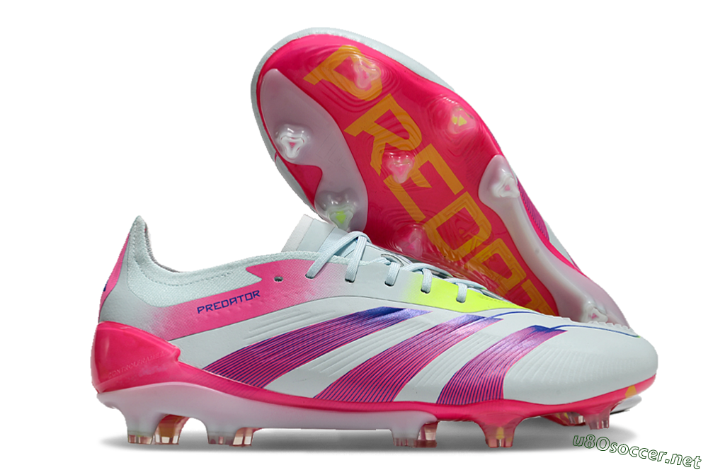 Men's Adidas Predator 24 Elite FG Football Boots - Jade/Blue/Pink 2