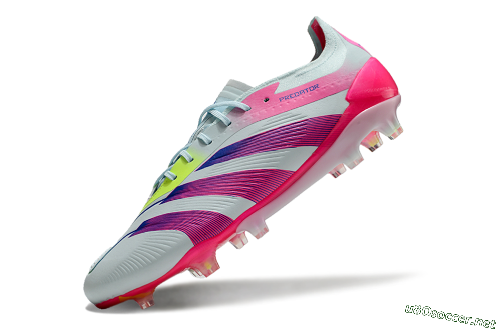 Men's Adidas Predator 24 Elite FG Football Boots - Jade/Blue/Pink 5