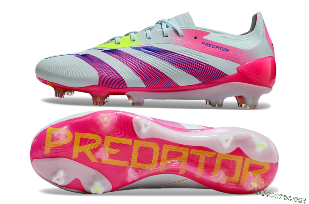 Men's Adidas Predator 24 Elite FG Football Boots - Jade/Blue/Pink 1