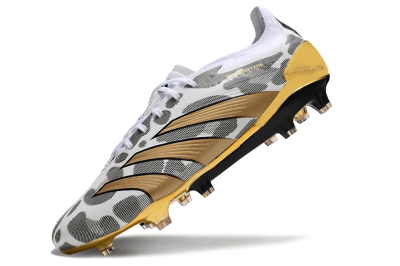 Men's Adidas Predator 24 Elite FG Football Boots - White/Black/Gold