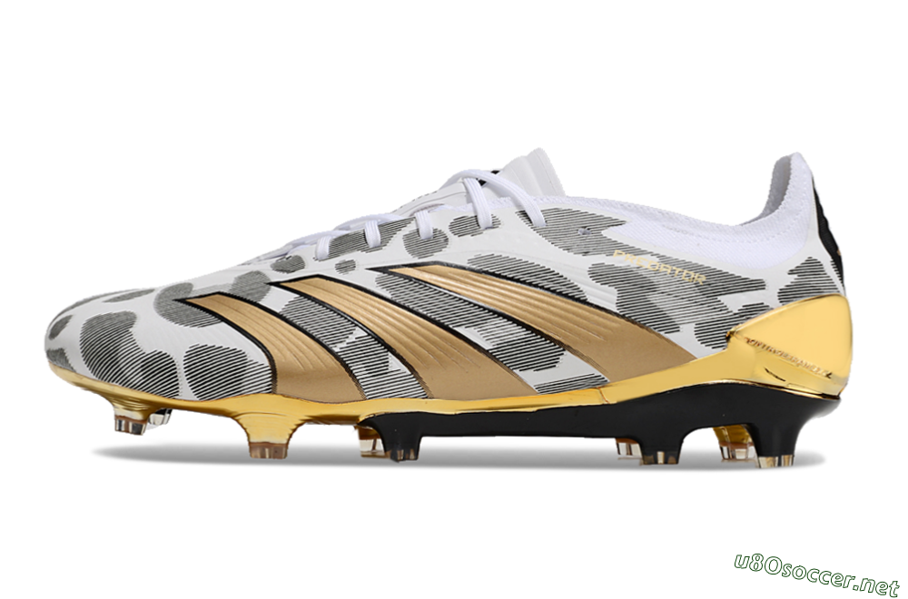 Men's Adidas Predator 24 Elite FG Football Boots - White/Black/Gold 0