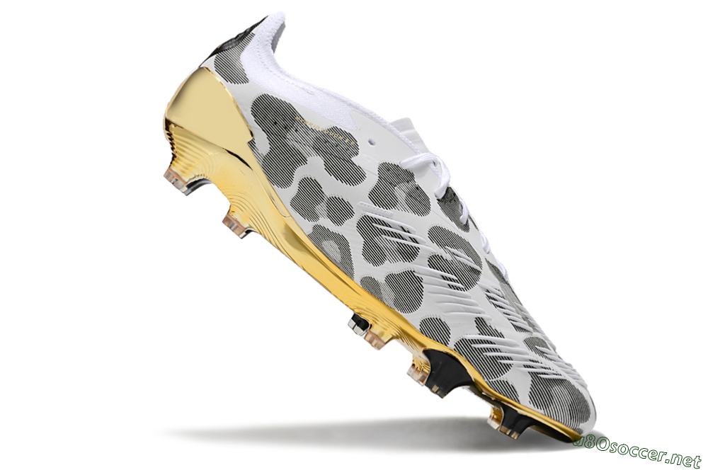 Men's Adidas Predator 24 Elite FG Football Boots - White/Black/Gold 4