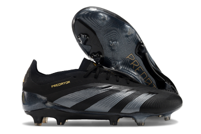 Men's Adidas Predator Elite 24 FG Football Boots - Black/Silver/Yellow