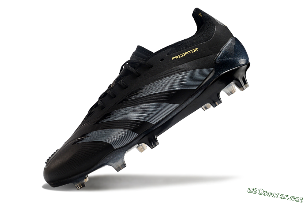 Men's Adidas Predator Elite 24 FG Football Boots - Black/Silver/Yellow 5