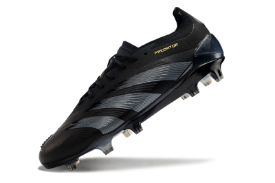 Men's Adidas Predator Elite 24 FG Football Boots - Black/Silver/Yellow