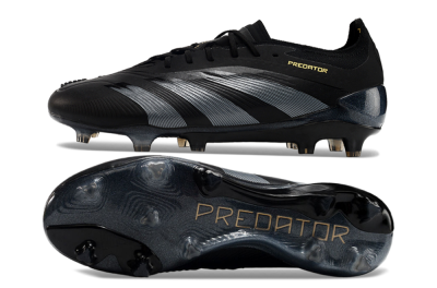 Men's Adidas Predator Elite 24 FG Football Boots - Black/Silver/Yellow