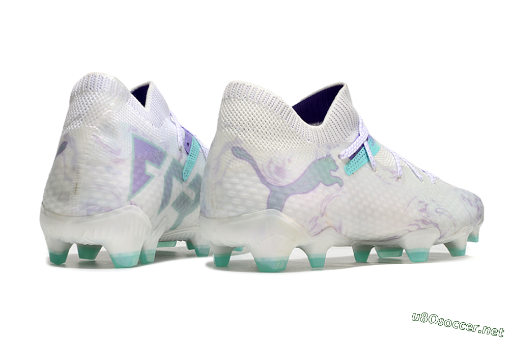 Men's Puma Future Ultimate FG Football Boots - White/Purple/Jade 6