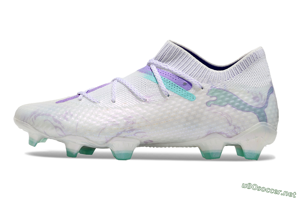 Men's Puma Future Ultimate FG Football Boots - White/Purple/Jade 0