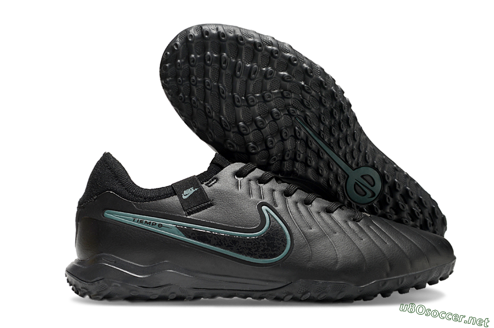 Men's Nike Tiempo Legend 10 Pro TF Football Shoes - Black/Jade 2