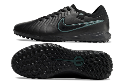 Men's Nike Tiempo Legend 10 Pro TF Football Shoes - Black/Jade