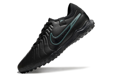 Men's Nike Tiempo Legend 10 Pro TF Football Shoes - Black/Jade