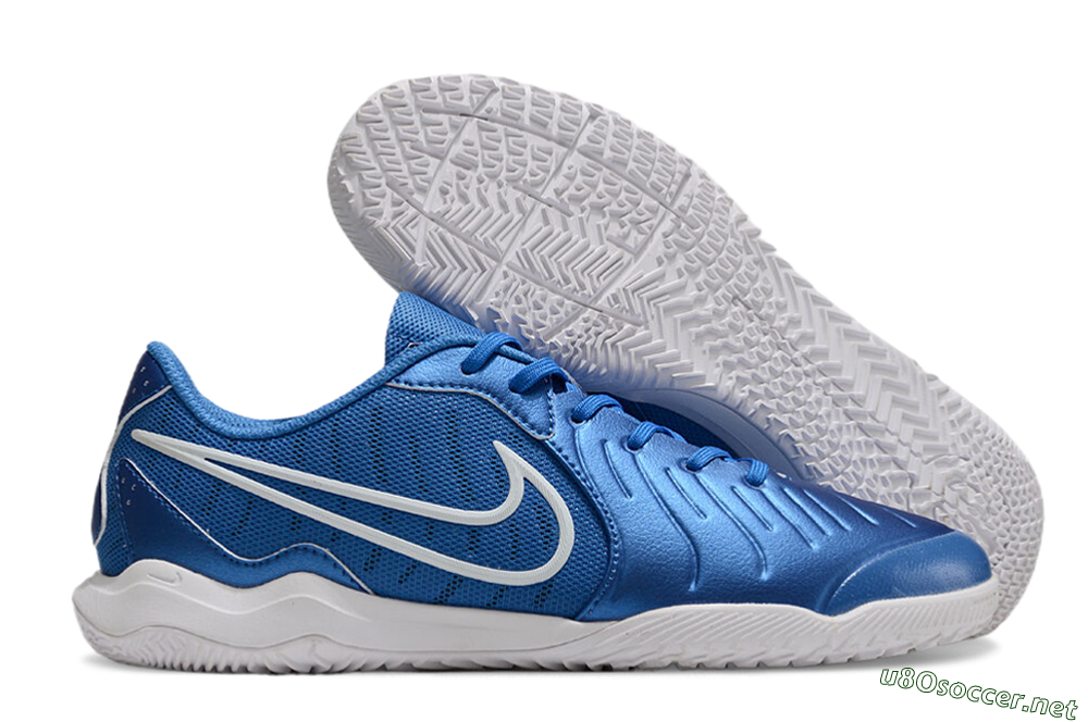 Men's Nike Tiempo Legend 10 Academy IC Football Shoes - Blue/White 2
