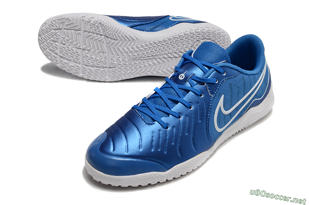 Men's Nike Tiempo Legend 10 Academy IC Football Shoes - Blue/White 3