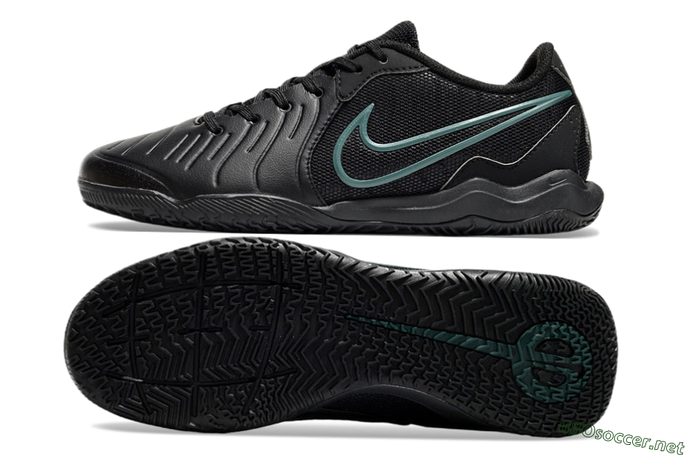 Men's Nike Tiempo Legend 10 Academy IC Football Shoes - Black/Jade 1