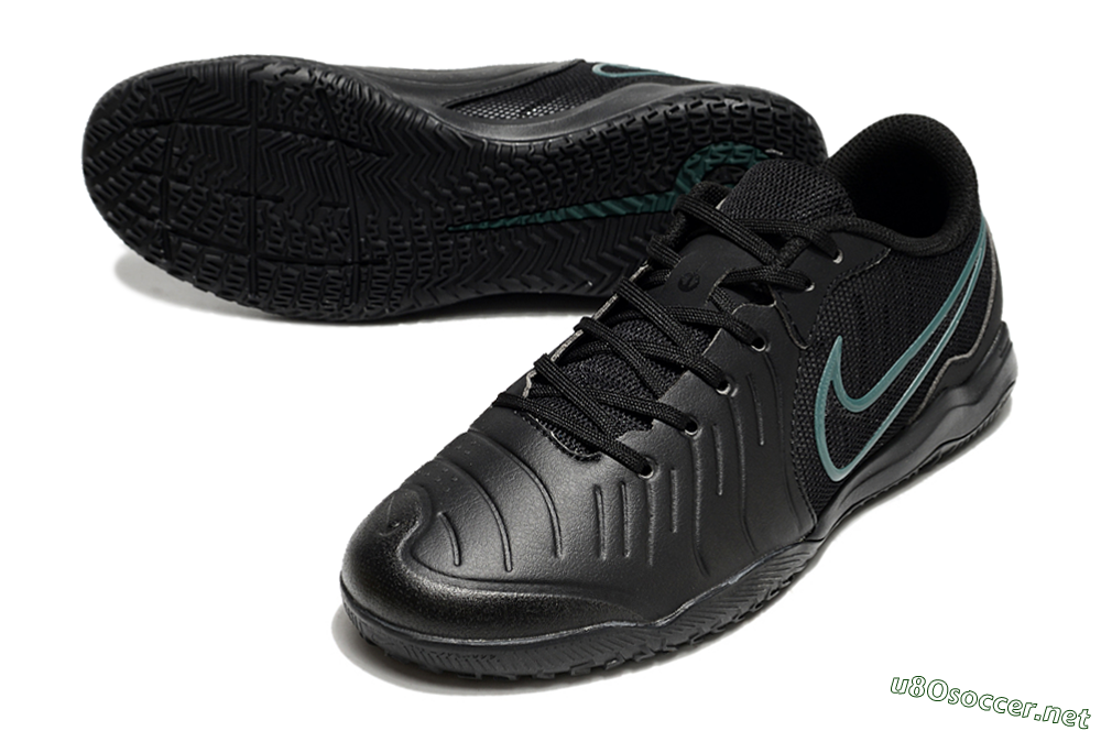 Men's Nike Tiempo Legend 10 Academy IC Football Shoes - Black/Jade 3