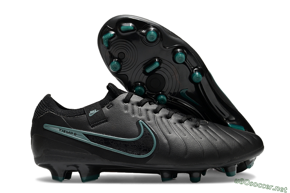 Men's Nike Tiempo Legend 10 Elite FG Football Boots - Black/Jade 2