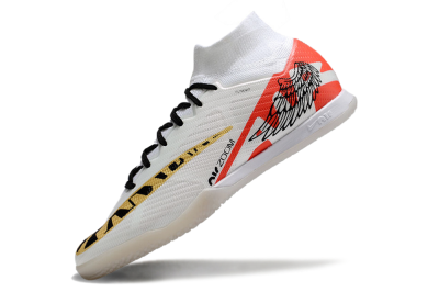 Men's Nike Air Zoom Mercurial Superfly 9 Elite IC Football Shoes - White/Gold/Red