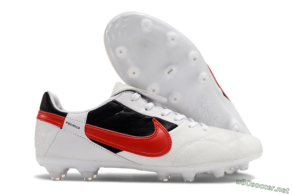Men's Nike The Premier 3 FG Football Boots - Beige/Red/Black 2