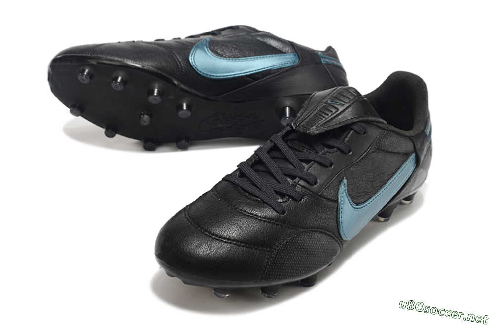 Men's Nike The Premier 3 FG Football Boots - Black/Silver/Blue 3