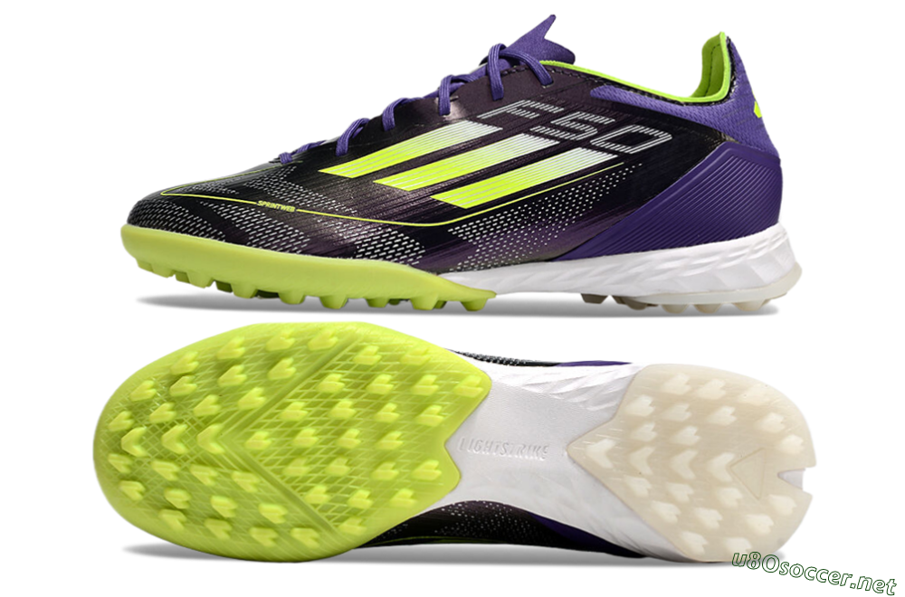 Unisex Adidas F50 Elite TF Football Shoes - Purple/Yellow/White 6