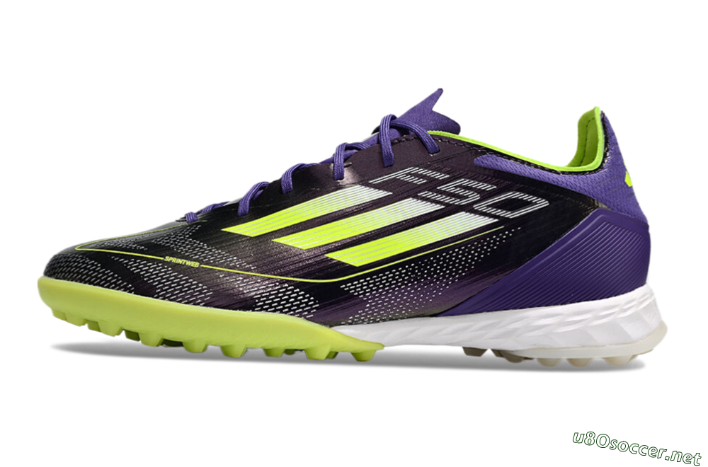 Unisex Adidas F50 Elite TF Football Shoes - Purple/Yellow/White 4