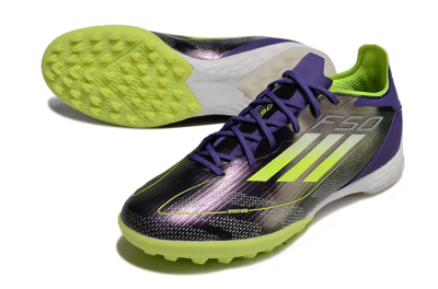 Unisex Adidas F50 Elite TF Football Shoes - Purple/Yellow/White
