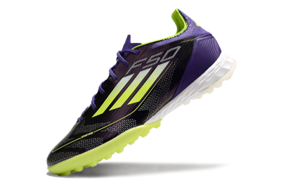 Unisex Adidas F50 Elite TF Football Shoes - Purple/Yellow/White