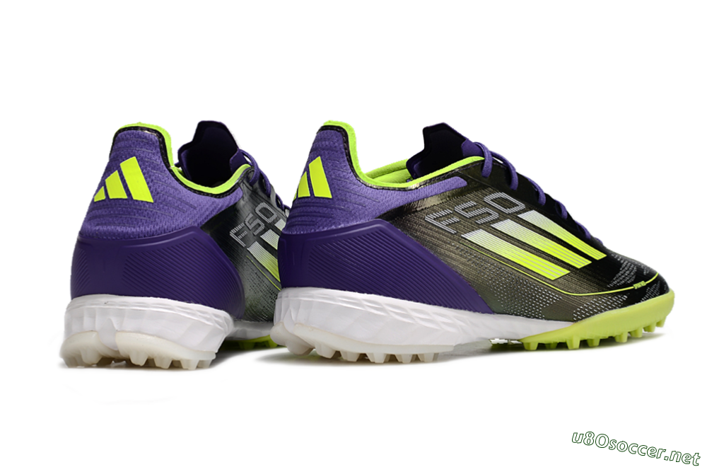 Unisex Adidas F50 Elite TF Football Shoes - Purple/Yellow/White 1
