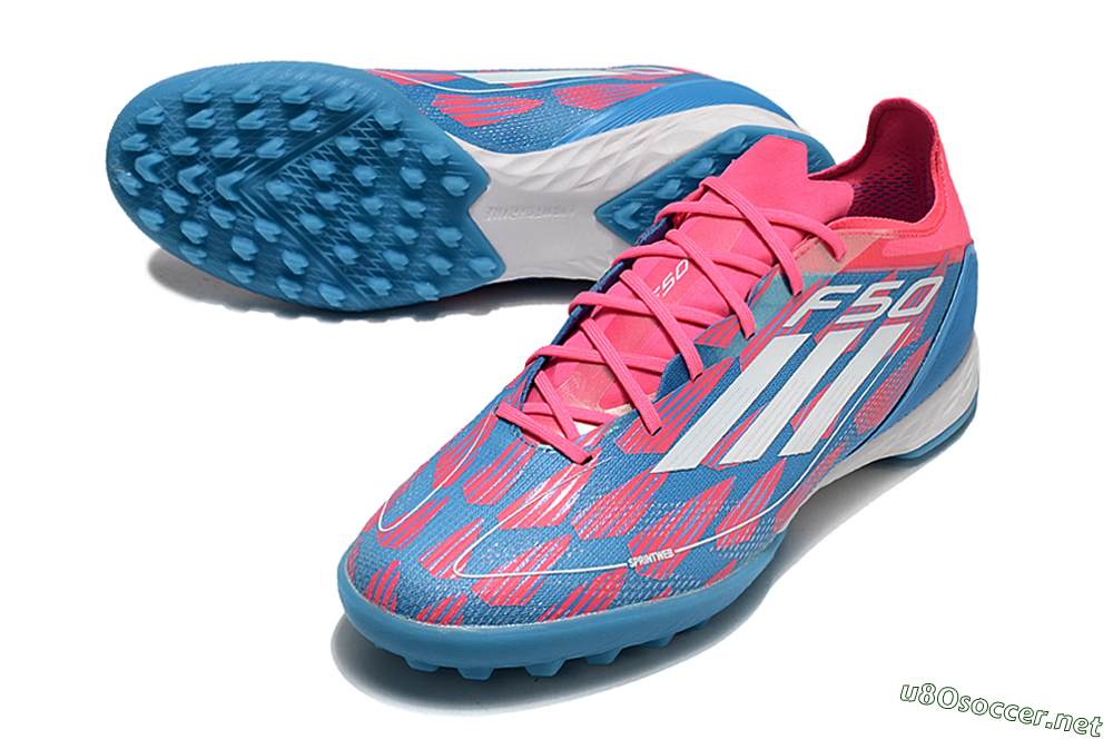 Unisex Adidas F50 Elite FG Football Boots - Blue/Pink/White 3