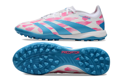 Men's Adidas Predator Elite 24 TF Football Shoes - White/Pink/Blue