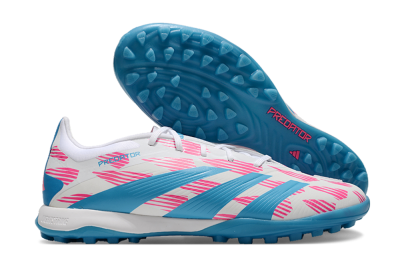 Men's Adidas Predator Elite 24 TF Football Shoes - White/Pink/Blue