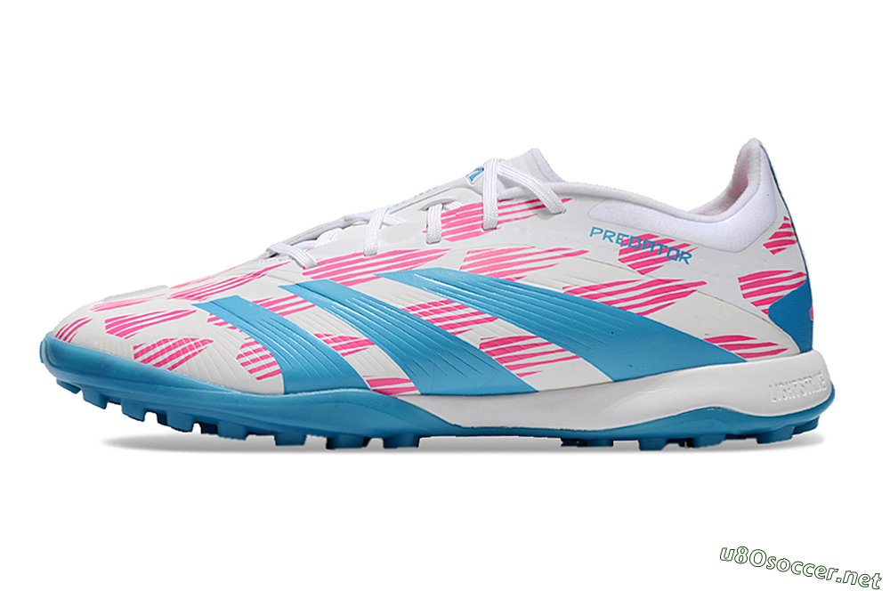 Men's Adidas Predator Elite 24 TF Football Shoes - White/Pink/Blue 0