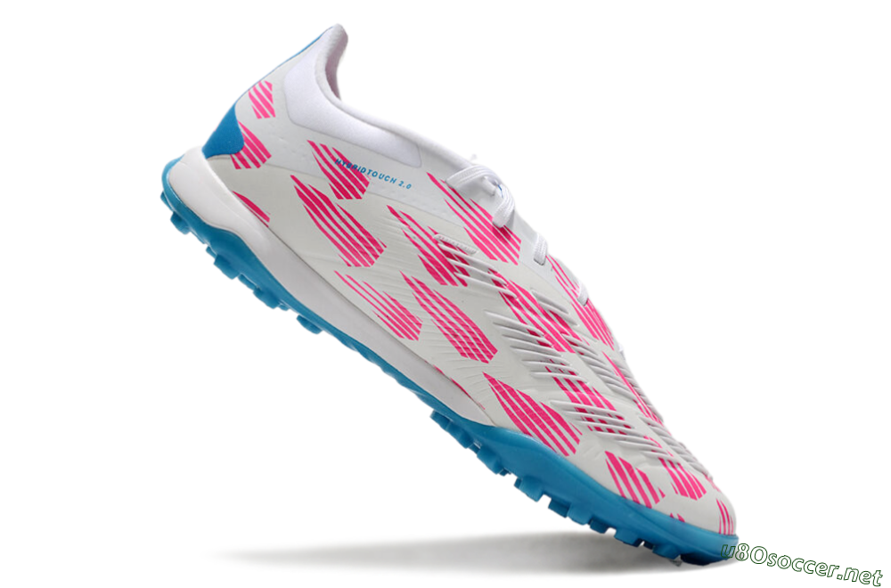 Men's Adidas Predator Elite 24 TF Football Shoes - White/Pink/Blue 4