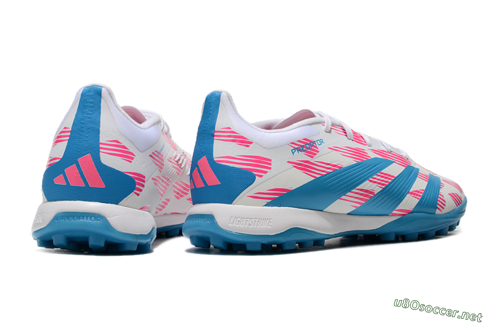Men's Adidas Predator Elite 24 TF Football Shoes - White/Pink/Blue 6