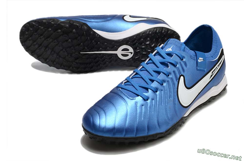 Unisex Nike Tiempo Legend 10 Elite TF Football Shoes - Blue/White/Black 3