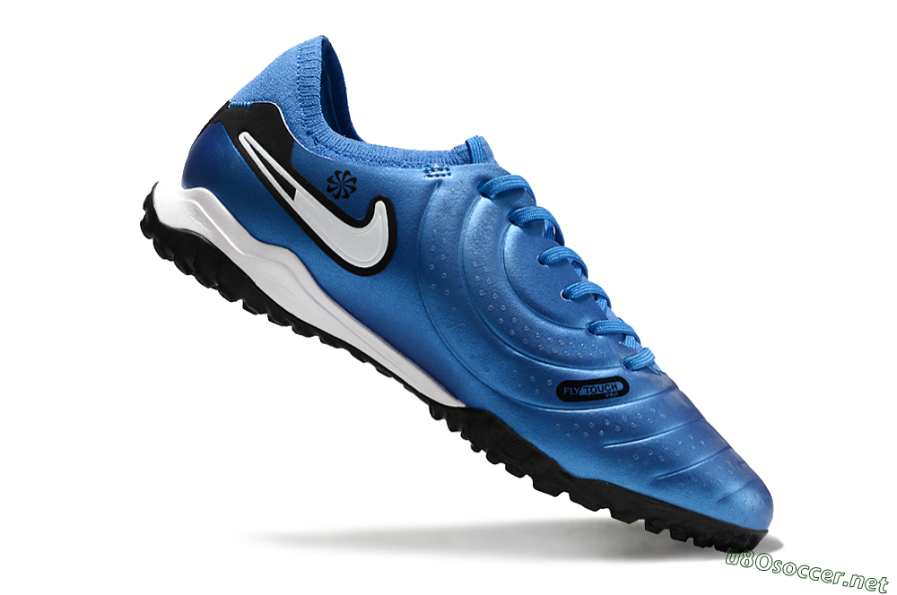 Unisex Nike Tiempo Legend 10 Elite TF Football Shoes - Blue/White/Black 4