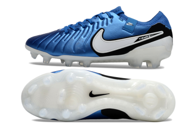 Unisex Nike Tiempo Legend 10 Elite FG Football Boots - Blue/White/Black