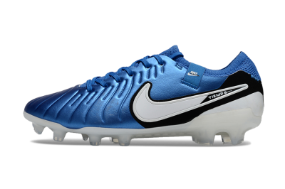 Unisex Nike Tiempo Legend 10 Elite FG Football Boots - Blue/White/Black