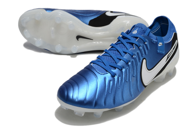 Unisex Nike Tiempo Legend 10 Elite FG Football Boots - Blue/White/Black